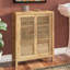 Armoire de salle de bain autoportante en bois de bambou massif Ayden