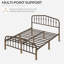 Metal Bed with Arched Headboard and Footboard-903604192-932308567
