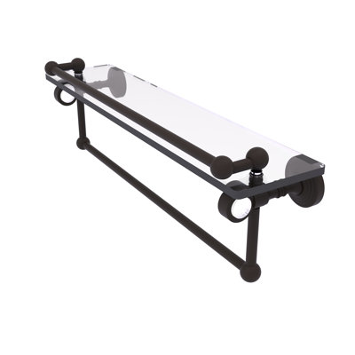 Jarrell Glass Bracket Shelf with Towel Bar