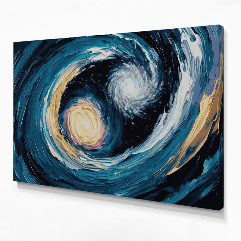 Art mural sur toile bleu, H 11 po x l 14 po