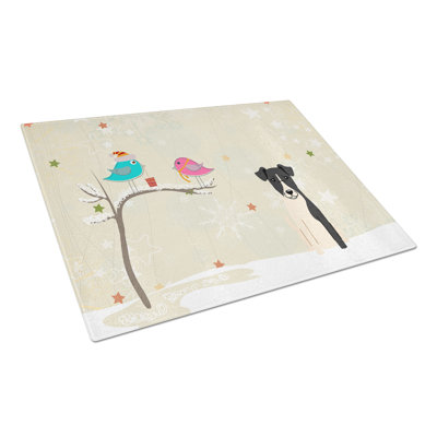 Caroline's Treasures Christmas Presents Glass Smooth Fox Terrier Cutting Board