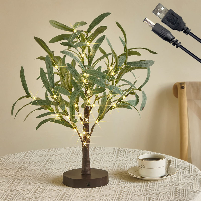 Little Lighted Bonsai Olive Tree with Timer