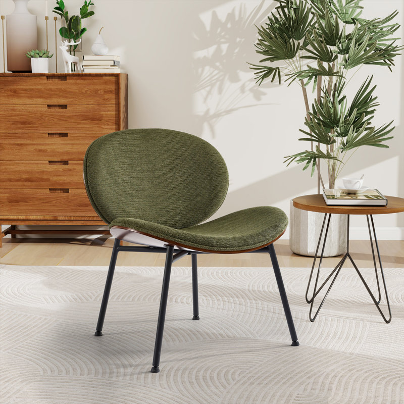 Fauteuil d'appoint Mid-Century, Vert