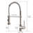 Pull Down Kitchen Faucet, Brushed Nickel Finish, Single Lever Handle, 360 Rotatable Valve Handle Sink Faucet With Pull-Down , Nickel, Degree Nozzle-644171397