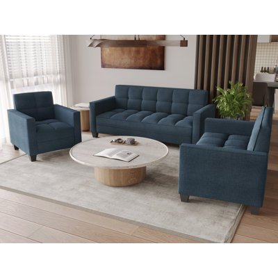 3-Piece Upholstered Sofa Set