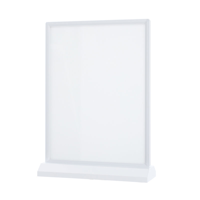 Tabletop LED Sign Holder, White
