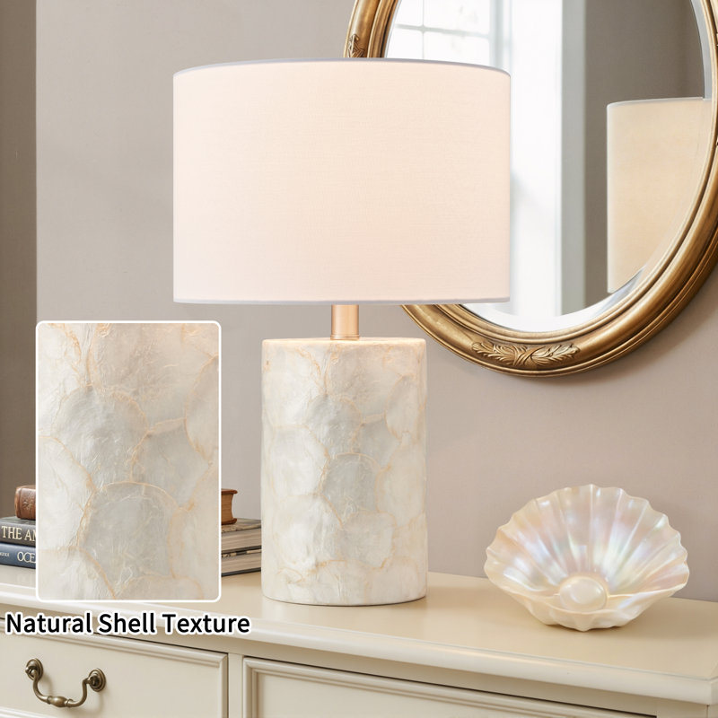 18’’ Natural Seashell Resin Table Lamp