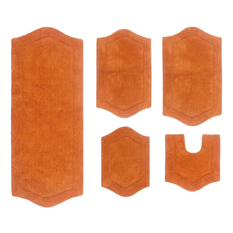 Tapis pour salle de bain Morissette, Terracotta