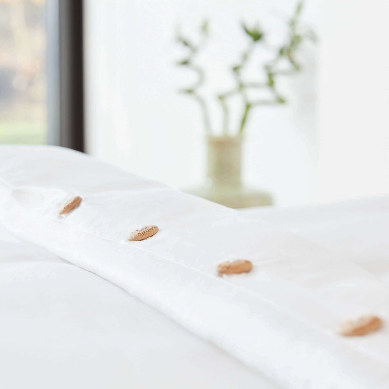 100% Bamboo Duvet Cover - Hypoallergenic and Breathable, White, Super King Duvet Cover