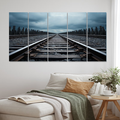 " Train Minimalist Tracks II " 5 - Pieces