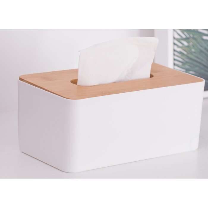 Red Barrel Studio® Magee Bamboo Top Tissue Box Cover & Reviews | Wayfair