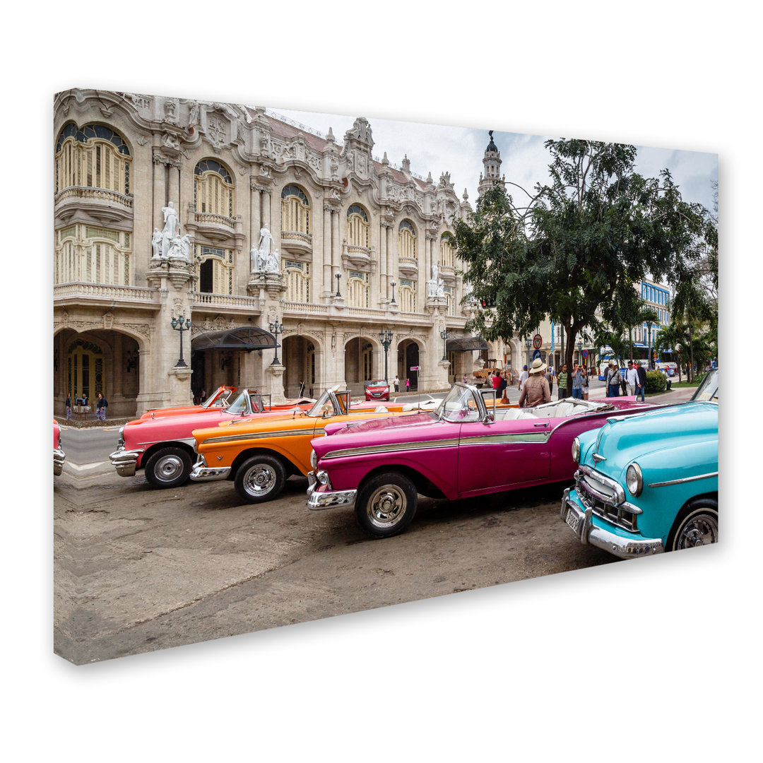 Ann 'Old Cars' Photographic Print on Wrapped Canvas Latitude Run® 
