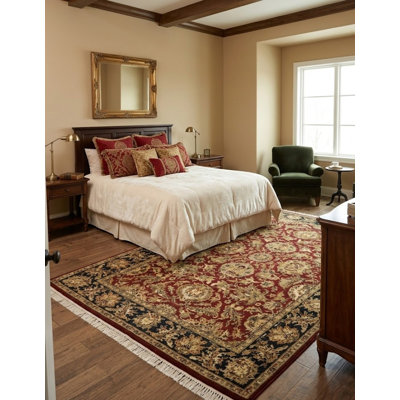 Red Traditional 6X9 Handmade Agra Jaipur Oriental Area Rug