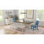 Brown And White Trestle Dining Table-1140094281