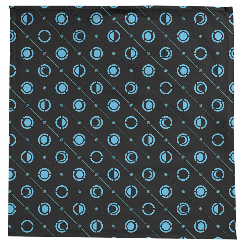 Nappe des phases de lune classiques, Noir / bleu sarcelle