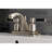Kingston Brass Kaiser Two-Handle 3-Hole Deck Mount 4" Centerset Bathroom Faucet with Plastic Pop-Up-25314050
