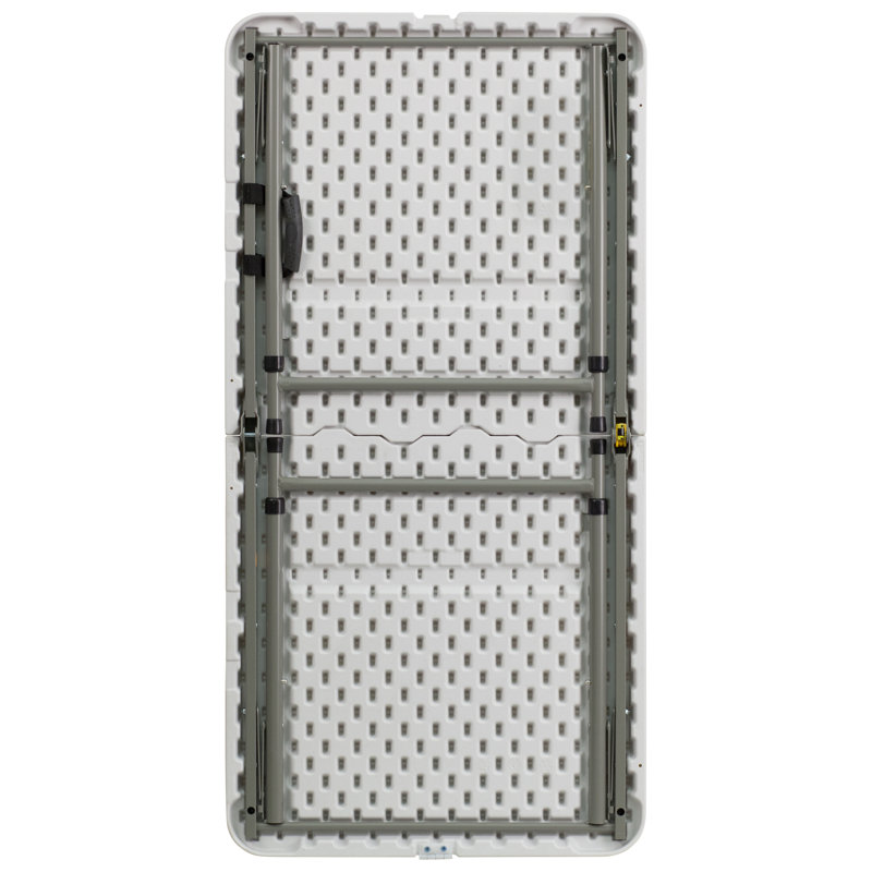 47.6" Gray Metal Adjustable Folding Table with Handle