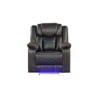 Fauteuil inclinable électrique moderne et contemporain avec cadre en bois et en métal gris