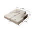 Canapé convertible combiné, tissu velours côtelé, canapé-lit moelleux moderne, fauteuil double salon surdimensionné, beige