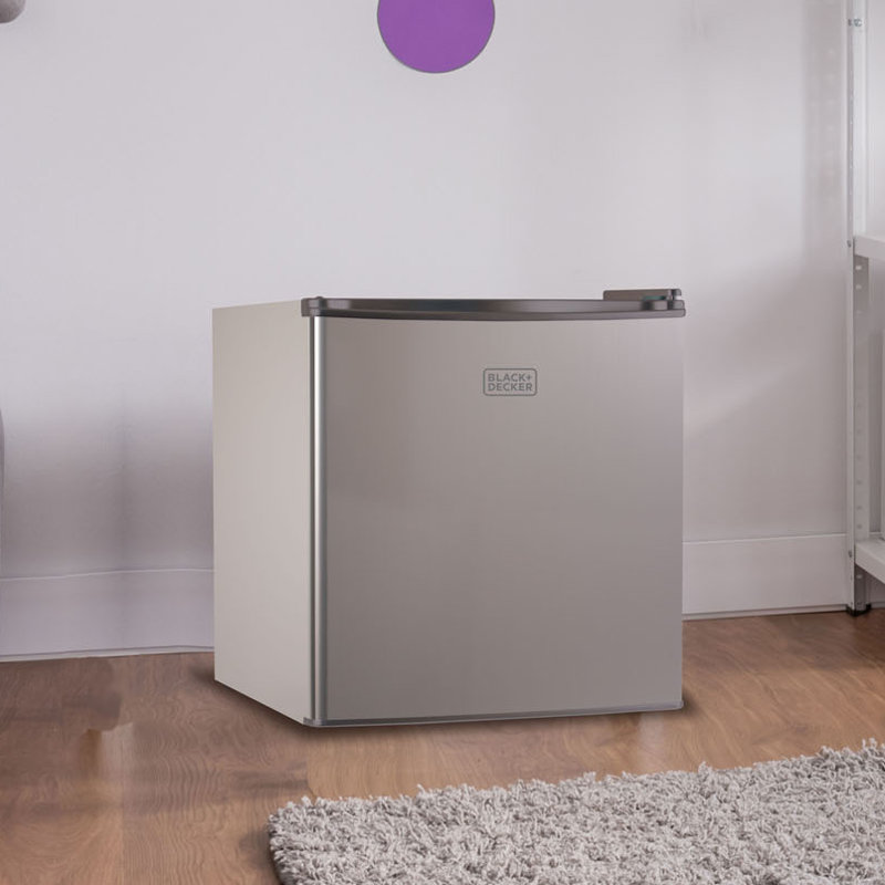 Compact 1.7 cu. ft. Silver Mini Fridge with Energy Star Certification