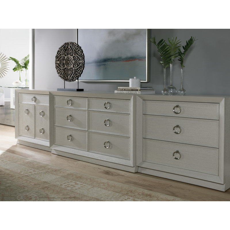 Commode double en lin Signature Designs Zeitgeist, Blanc
