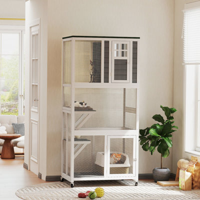 Crisey Outdoor Cat cage,wood