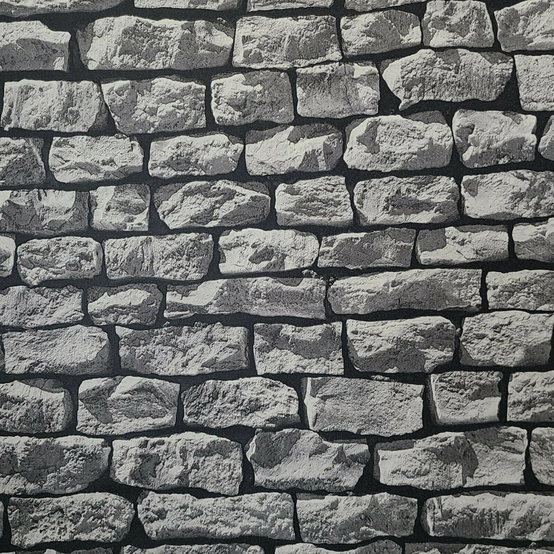 Rouleau de papier peint gris anthracite noir moderne texturé 3D
