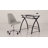 Eckstein Glass Top Metal Base Computer Desk