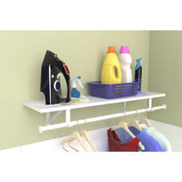 ClosetMaid 3305040 Wood Shelf with Hang Rod, 4 ft x 12 in, White :  Everything Else 