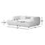 Nara 2PC Media Lounger-Crypton Nomad Snow