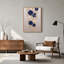 Art mural sur toile à volutes bleu marine et crème-1157072223
