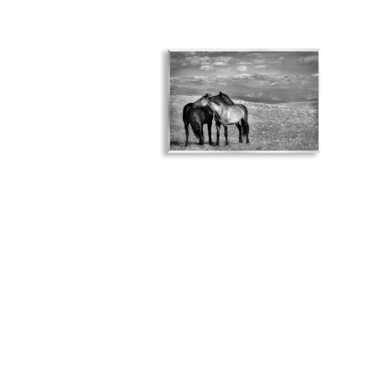 Plaque murale Focused Horse Duo, design par Wendy Caro, H 13 po x l 19 po