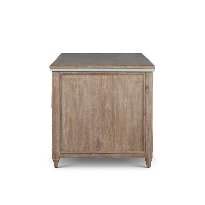 Studio Partners Desk, Whitewash, Driftwood
