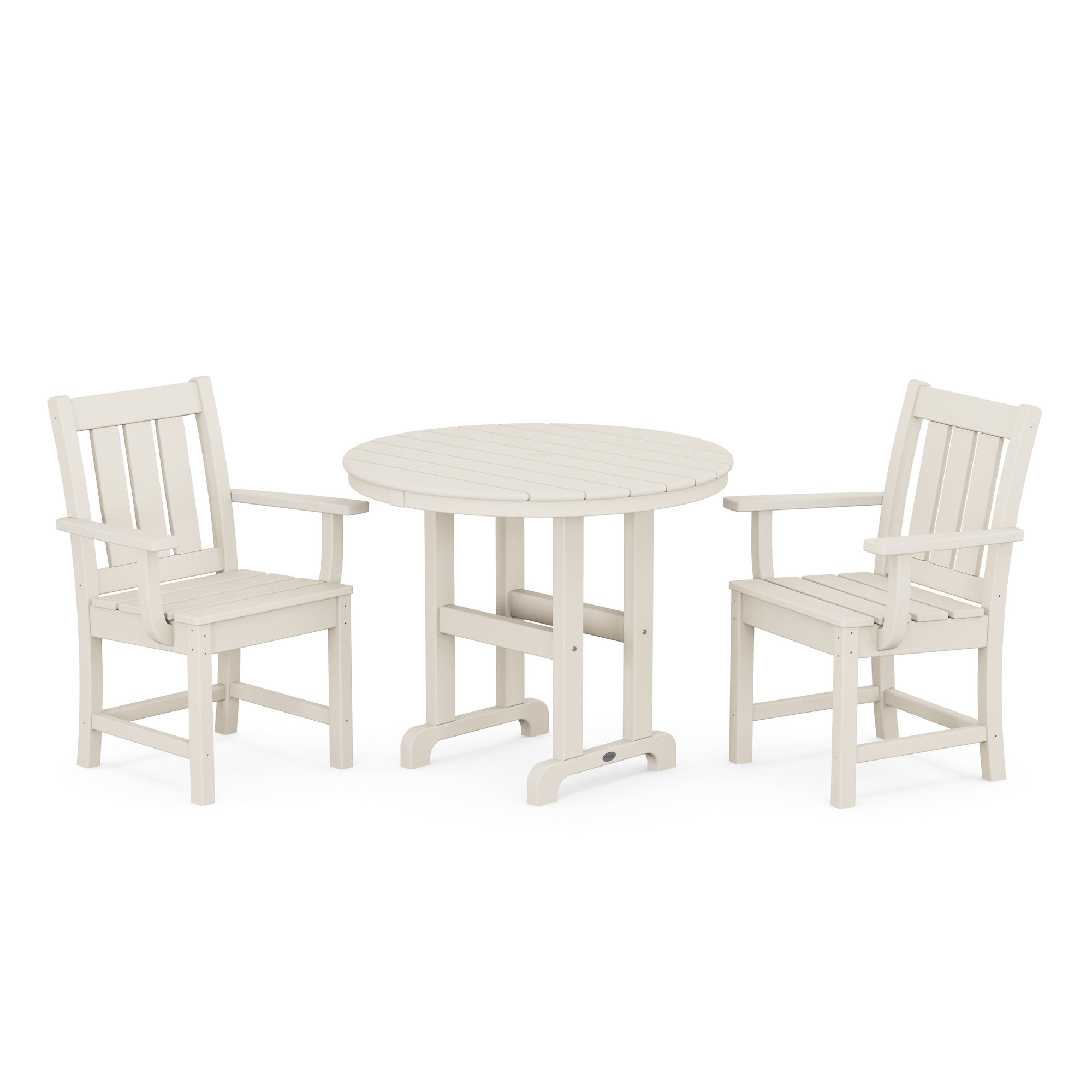 Oxford 3-Piece Farmhouse Dining Set, Sand