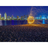 Steel Wool Skyline At Coronado Island | San Diego, California by Brian Mc Clean