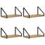 4 -Piece Steel Floating Shelf