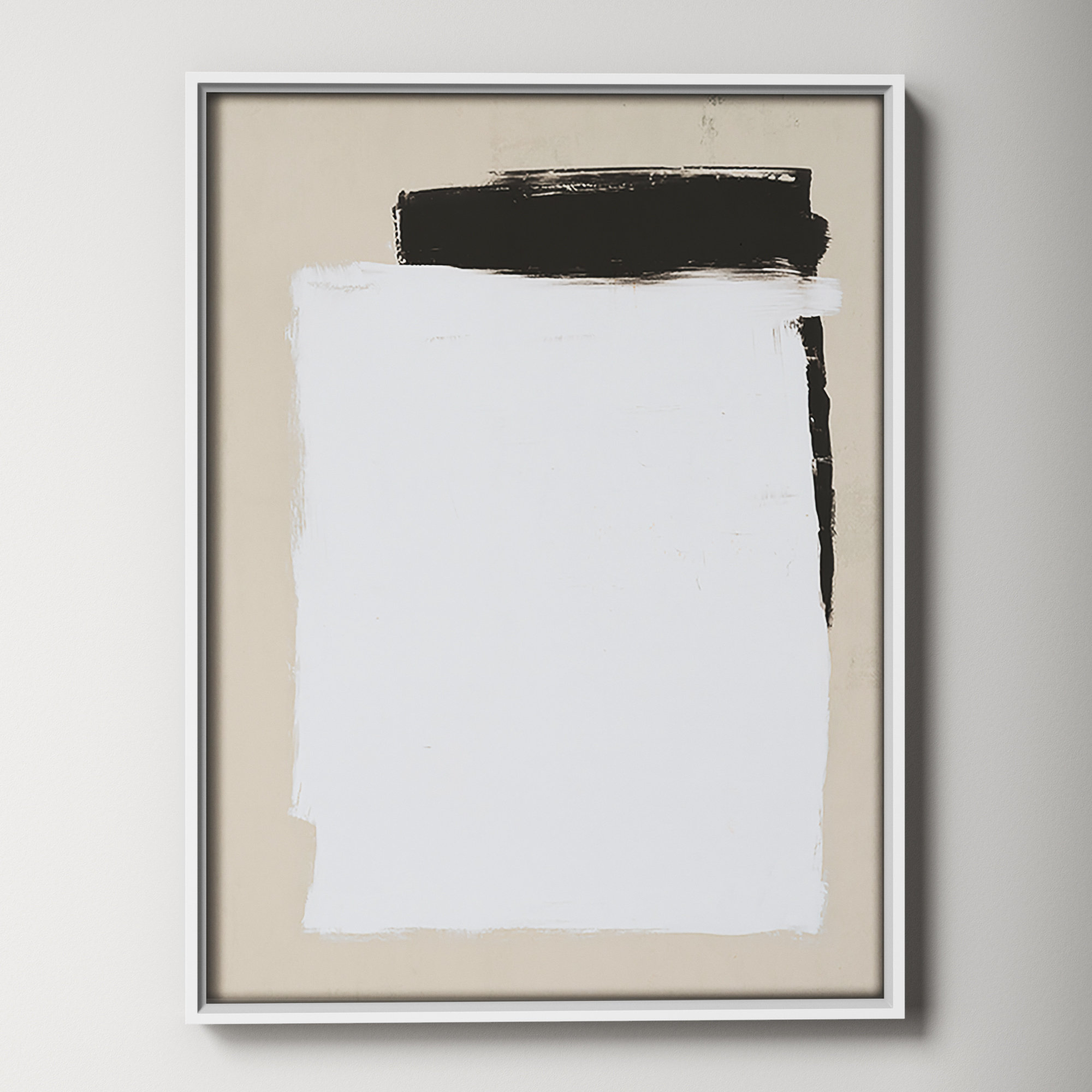 Two Mirrors, 41.5" H x 31.5" W, White, Framed Canvas