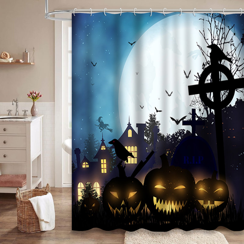 Rideau de douche Halloween Halloween, L 72 po x l 84 po