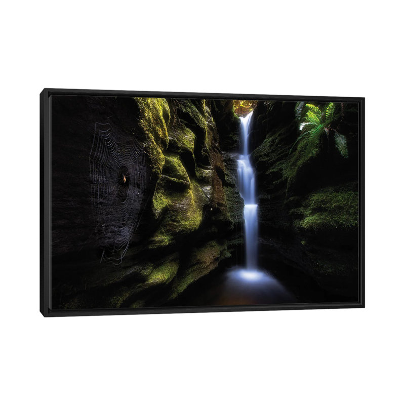 Secret Falls by Fei Shi - Floater Frame Print on Canvas