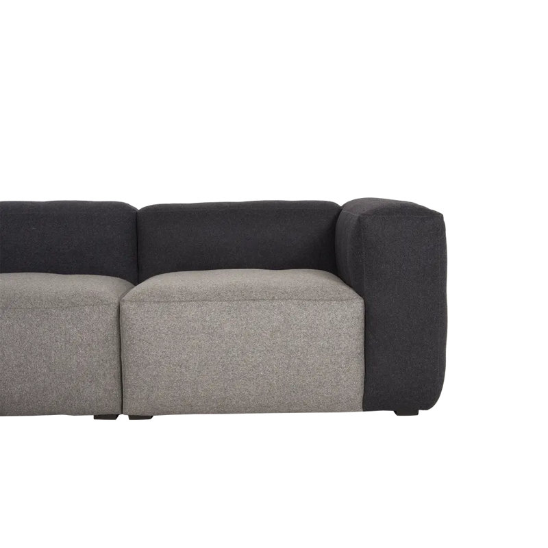 Camoya 2 - Piece Upholstered Sectional MAGS BY H A Y, Black/Gray