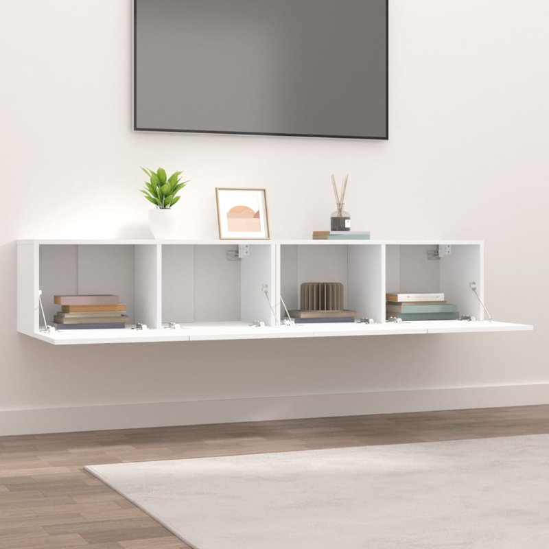 Iven TV Stand, 30cm H x 100cm W x 30cm D, White