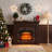  46" TV Stand Electric Fireplace with Mantel, Portable Freestanding Wood Stove with Remote Control, 23'' Electric Fireplace Insert Heater, 1400W Realistic 3D Flame Stacked Stone Surround-321203192-321203193
