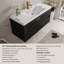 Meuble-lavabo en résine sans effort pour salle de bain moderne avec rangement pratique