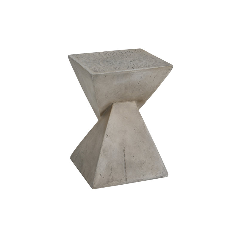 Geometric Hourglass-Shaped MDF Side Table