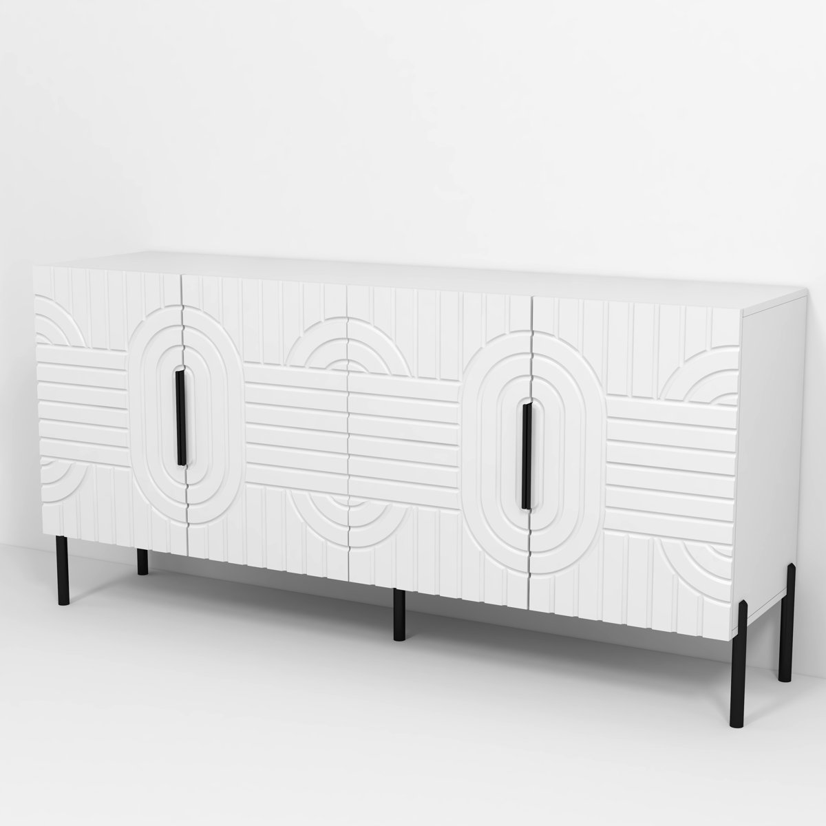 Ebern Designs Elua Metal Accent Cabinet | Wayfair