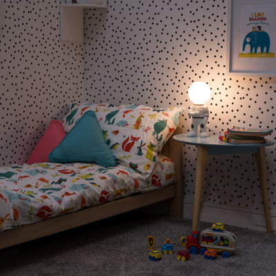 Montu the Spaceman Table Lamp with Opal Globe Head
