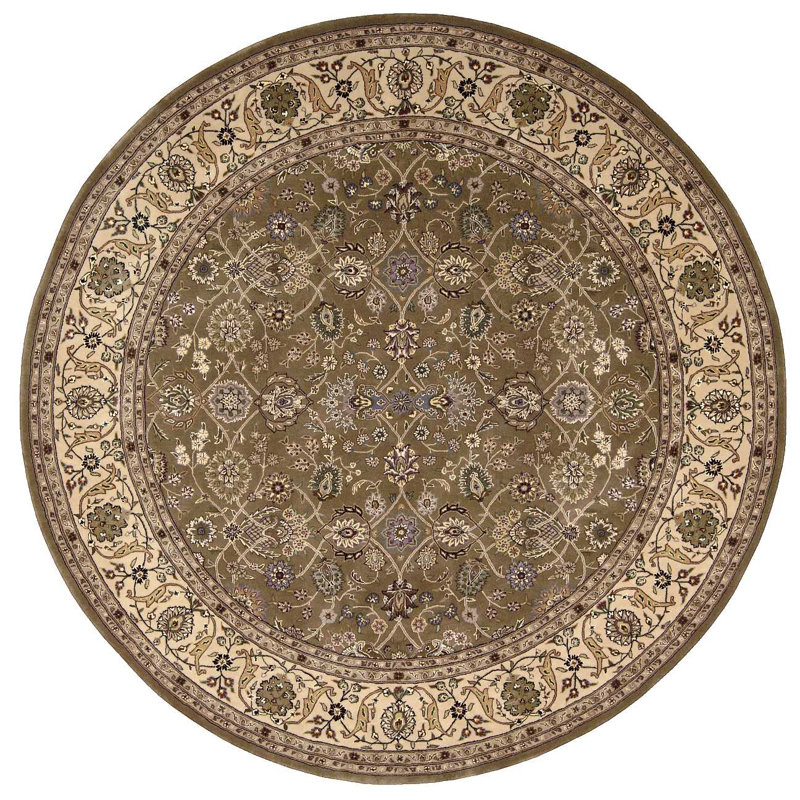 Bryony Silk Oriental Indoor Rug, Round 8'