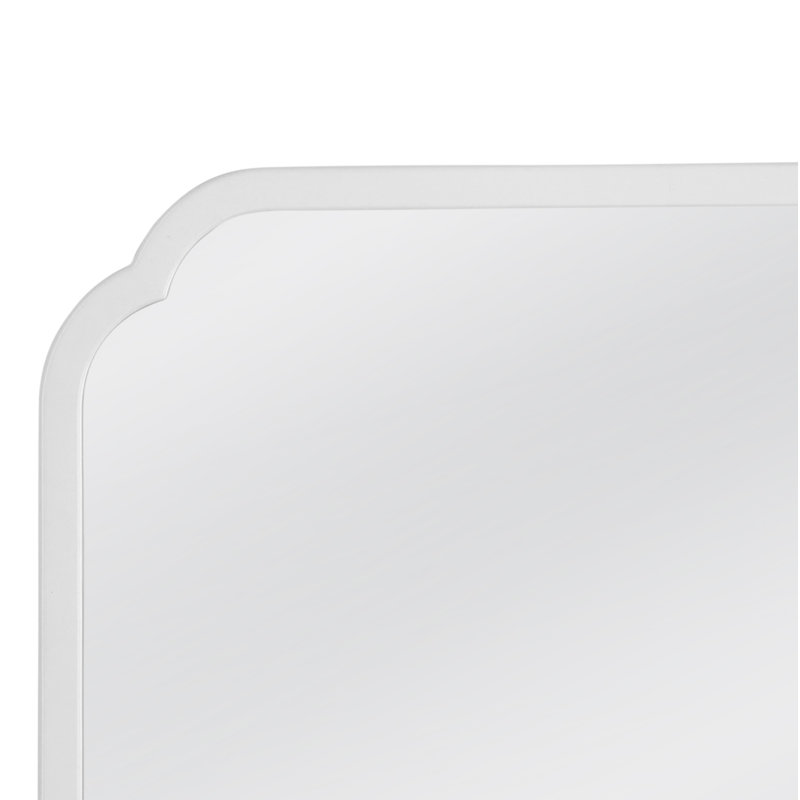 Baltic Wood Scalloped Wall Mirror, White