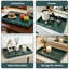 Plateau de rangement rectangulaire en marbre vert, organisateur de salle de bain décoratif