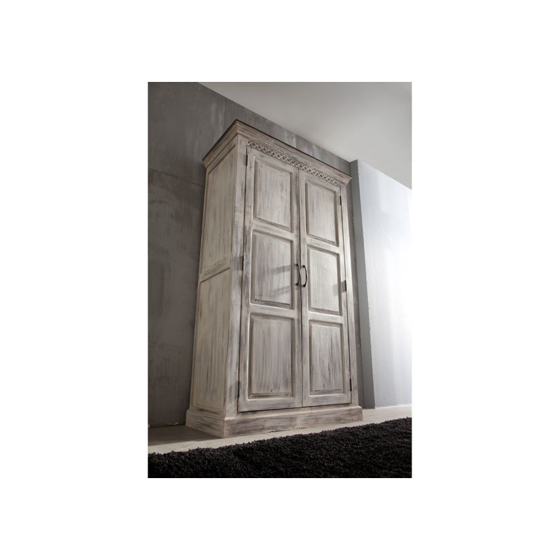 Castle 2 Door Solid Wood Wardrobe